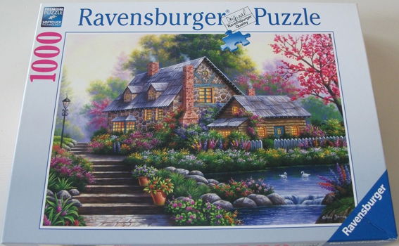 Puzzel *** ROMANTISCHE COTTAGE *** 1000 stukjes Ravensburger - 0