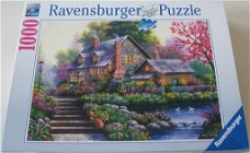 Puzzel *** ROMANTISCHE COTTAGE *** 1000 stukjes Ravensburger