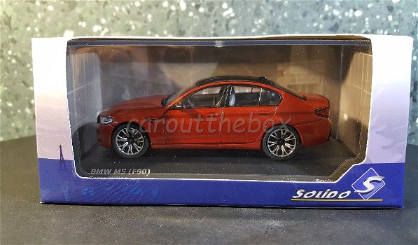 BMW M5 (F90) competition rood 1/43 Solido Sol061 - 3