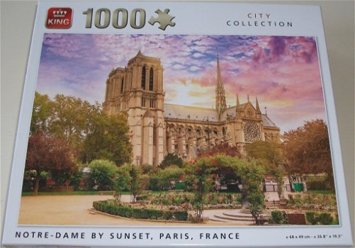 Puzzel *** NOTRE DAME BY SUNSET, PARIS, FRANCE *** 1000 stukjes City Collection - 0