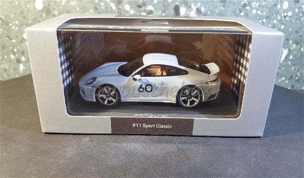 Porsche 911 Sport classic #60 grijs 1/43 Spark SP107 - 4