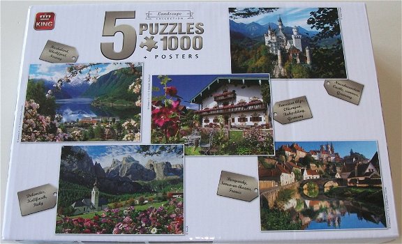 Puzzel *** LANDSCAPE COLLECTION *** 5x 1000 stukjes - 0