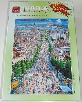 Puzzel *** LA RAMBLA, BARCELONA *** 1000 stukjes Funny Comic - 0