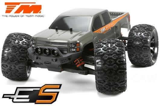 Auto - 1/10 Monster Truck Electric - 4WD - RTR - Geborsteld - Waterdicht - Team Magic E5 - zilver Bo - 1