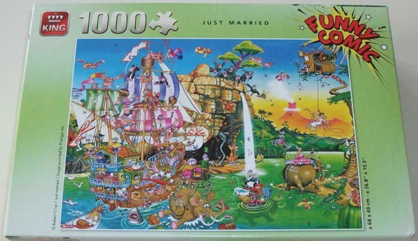 Puzzel *** JUST MARRIED *** 1000 stukjes Funny Comic - 0