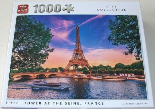 Puzzel *** EIFFEL TOWER AT THE SEINE FRANCE *** 1000 stukjes City Collection - 0