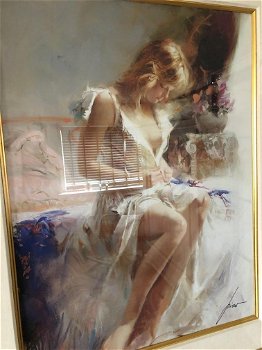 Art Giclee on paper by Pino, Early morning.-schilderij - 7