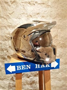 HELM MT STREETFIGHTER MAAT M MOTOR/BROMMER CHROOM NIEUW - 0