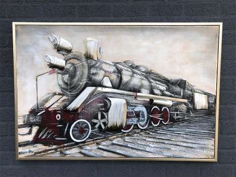 trein , 3 d , schilderij - 0