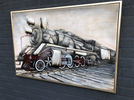 trein , 3 d , schilderij - 1