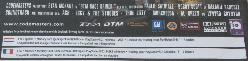 PS2 Game *** DTM RACE DRIVER *** - 2