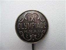 Amsterdam Olympic Games 1928, .zilver speldje, K.N.A.U. - Dutch Athletic Team lapel Pin