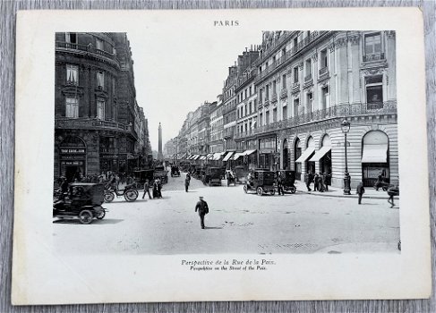 Oude prenten straatscènes Parijs (6 stuks) - 2