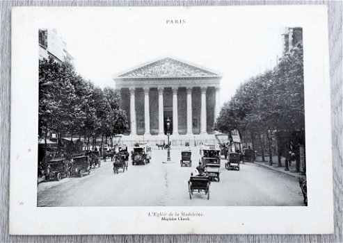 Oude prenten straatscènes Parijs (6 stuks) - 3