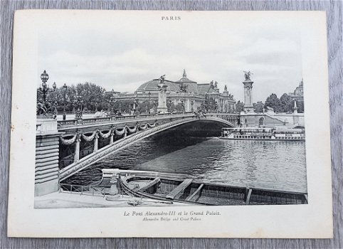 Oude prenten straatscènes Parijs (6 stuks) - 4