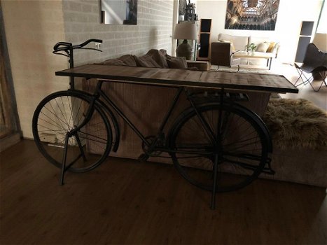 fiets als tafel , fiets console - 1