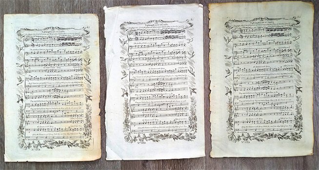 Bladmuziek [circa 18e eeuw] Nightingall, Lark & Linnets 3 ex - 0