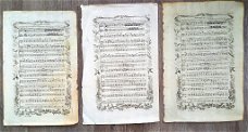 Bladmuziek [circa 18e eeuw] Nightingall, Lark & Linnets 3 ex