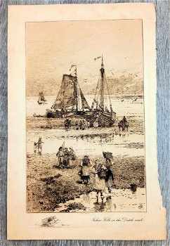 Ets Fisher Folk on the Dutch coast 1901 CF Allbon - 0