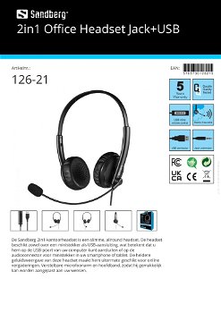 2in1 Office Headset Jack + USB - 2