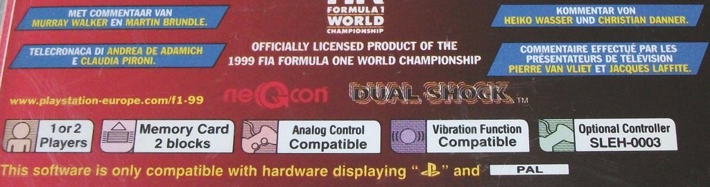 PS1 Game *** FORMULA ONE 99 *** - 2