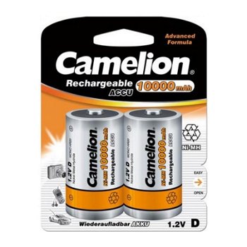 Camelion D batterij HR20 10000mAh 1.2V 2 Blister - 0