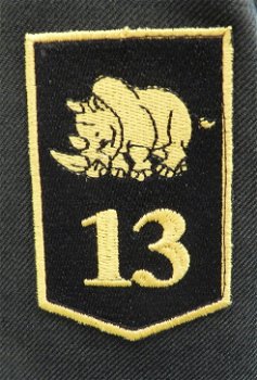 Uniform DT2000, Jas&Broek, 13 Gemechaniseerde Brigade, Regt. Huzaren v. Sytzama, KL, maat 48-48¼.(1) - 2