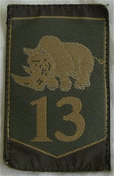 Embleem, Mouw, GVT, 13 Gemechaniseerde Brigade, Koninklijke Landmacht, jaren'90.(Nr.1) - 1