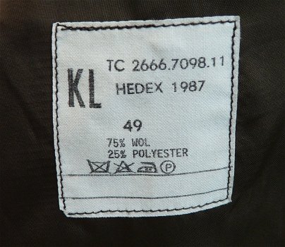 Uniform DT63 (Jas&Broek) 41 LtBrig/Mechbrig, Regt Technische Troepen, KL, maat 49-78/80, 1986/87.(1) - 5