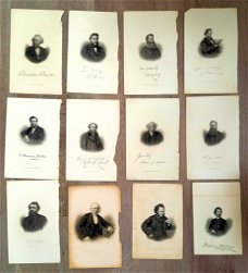 12 Prenten portretten mannen 19e eeuw J. Cochran engr.
