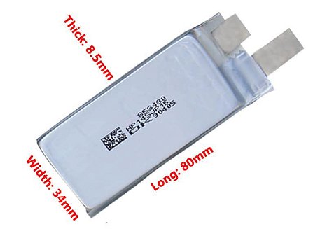 3.7V 2000mAh battery compatible for ZIXIN 853480 - 0