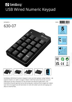 USB Wired Numeric Keypad USB Bedraad Numeriek Toetsenbord - 2