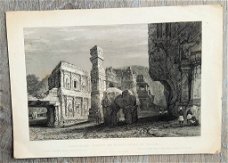 Excavated temple of Kylas caves of Ellora Temple 1834 India
