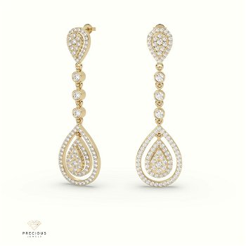 Radiant Glamour: Diamond Hoop Earrings for Effortless Elegance - 0