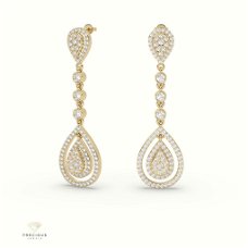 Radiant Glamour: Diamond Hoop Earrings for Effortless Elegance