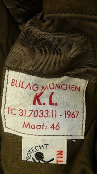 Overjas, Jas, Uniform VT, Koninklijke Landmacht, maat: 46, 1967.(Nr.1) - 5