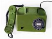 Vintage groene telefoon met draaischijf - 4 - Thumbnail