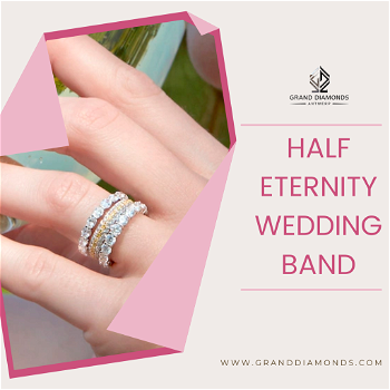 Half eternity wedding band - 0