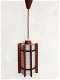 Vintage hanglamp met hout en glas - 0 - Thumbnail