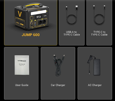 VTOMAN Jump 600 Portable Power Station, 640Wh LiFePO4 Battery - 6