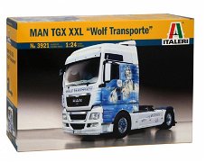 bouwpakket 3921 1/24 MAN TGX XXL Wolf Transporte