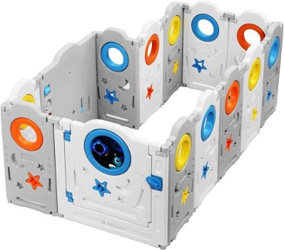 Baby Vivo box Neo- grondbox - speelbox- playpen-kruipbox- kunststof 14 elementen - 2