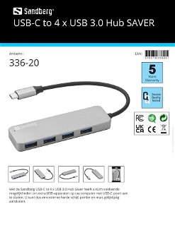 USB-C to 4 x USB 3.0 Hub SAVER - 2