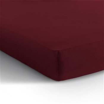 Hoeslaken Dubbel Jersey 140 x 200/220 Bordeaux - 2