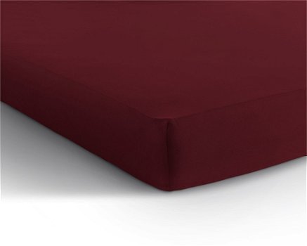 Hoeslaken Dubbel Jersey 140 x 200/220 Bordeaux - 4