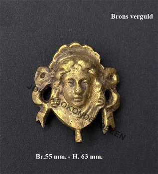 = Ornament = brons verguld =49312 - 0