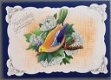 FELICITATIE --- Vogel op een lichtblauwe bloementak - 0 - Thumbnail