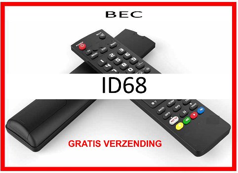 Vervangende afstandsbediening voor de ID68 van BEC. - 0