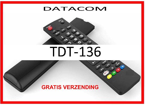 Vervangende afstandsbediening voor de TDT-136 van DATACOM. - 0