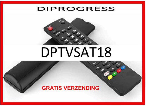 Vervangende afstandsbediening voor de DPTVSAT18 van DIPROGRESS. - 0